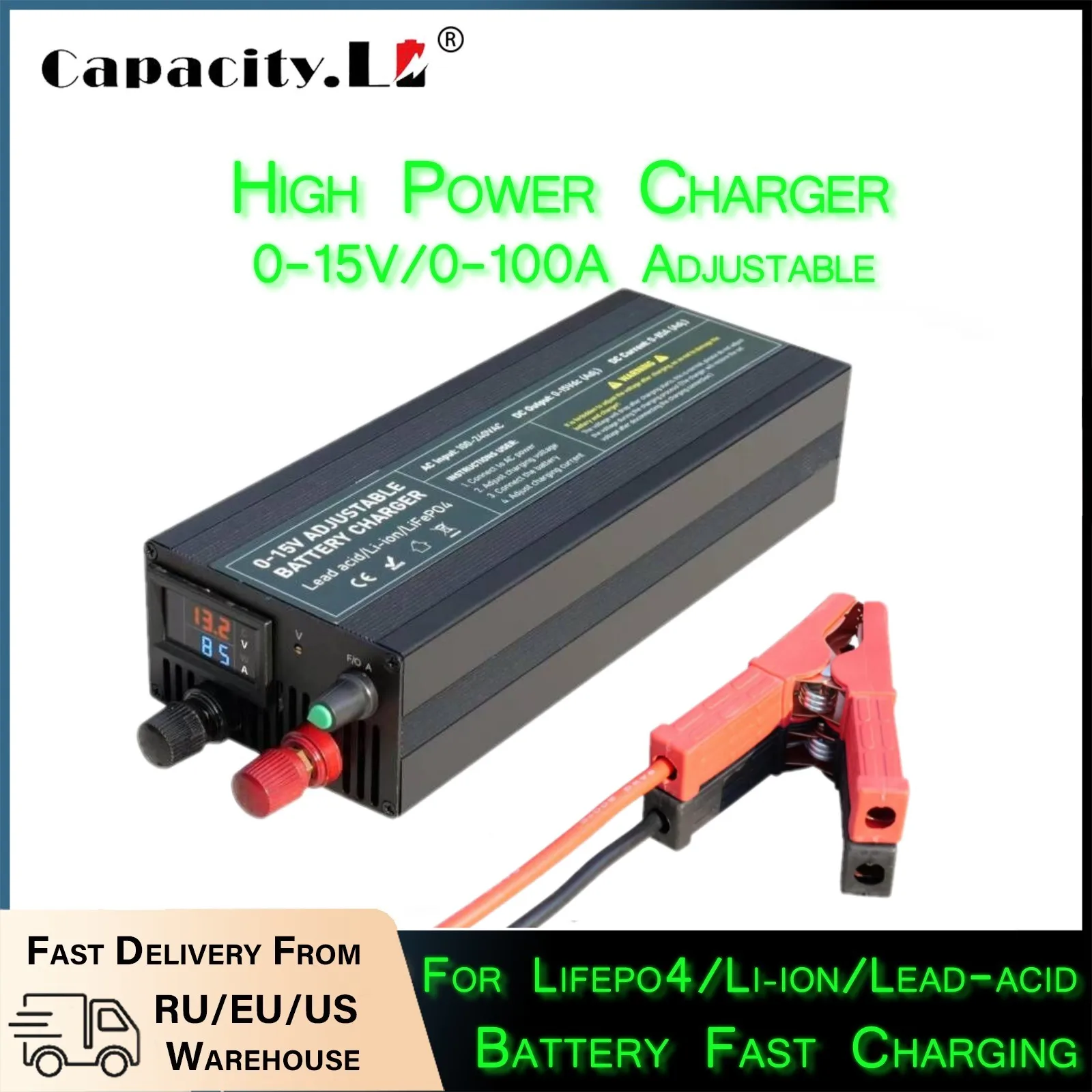 84V 20A Smart Charger - 60A100A CC CV Adjustable Battery Charger