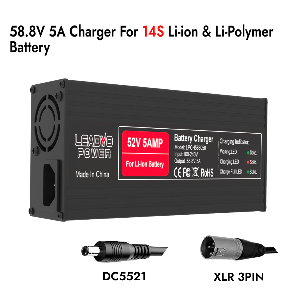 84V 20A Smart Charger - 54.6V 58.8V 67.2V 5A Charger Lithium