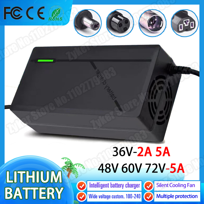 84V 20A Smart Charger - 36V 48V 60V 72V Charger 2A