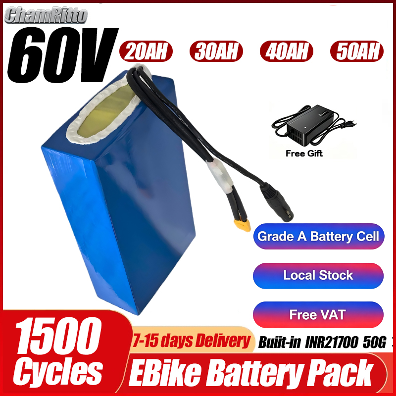 60V 50Ah Electric Scooter Battery - 60V 1500W Electric Bicycle 20ah 25ah
